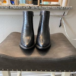 6.5 faux croc leather boot